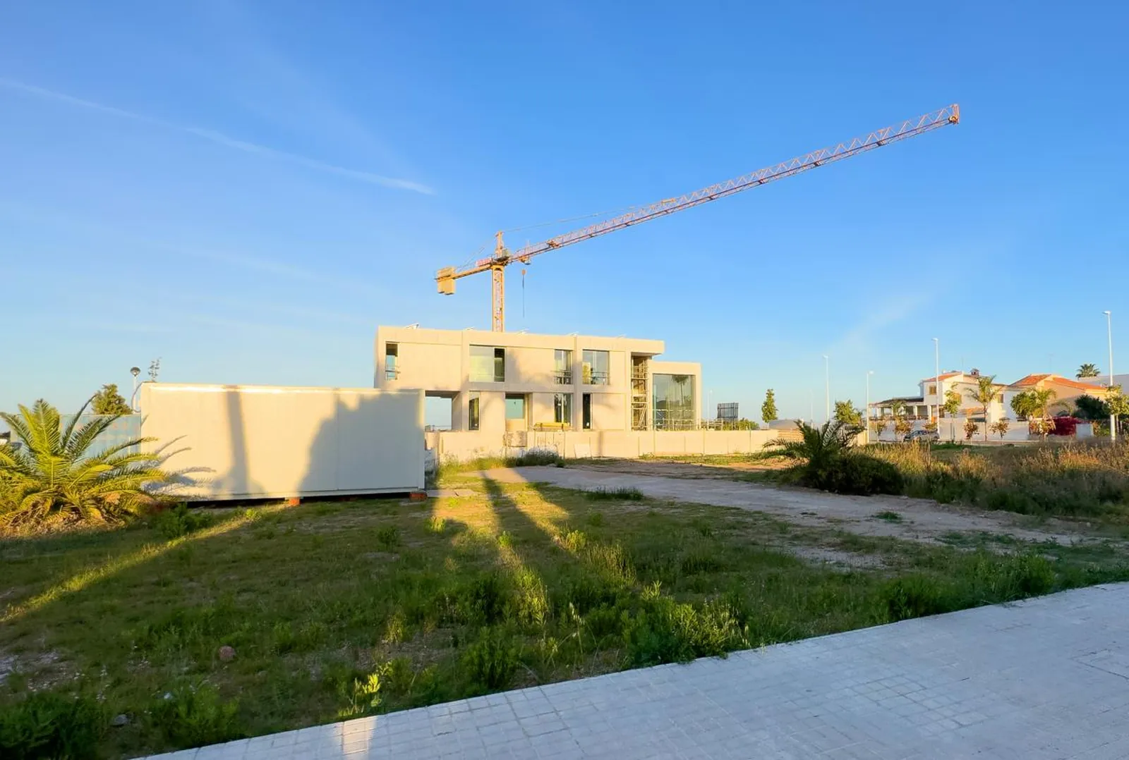 Villa mediterránea en construcción